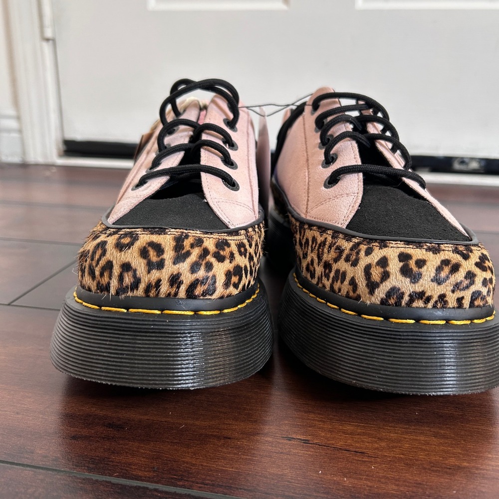 NWOB Dr.‎ Martens BUZZ5-Eye Leopard and Suede Shoes size 9 Chunky Platform Y2K - Picture 6 of 14